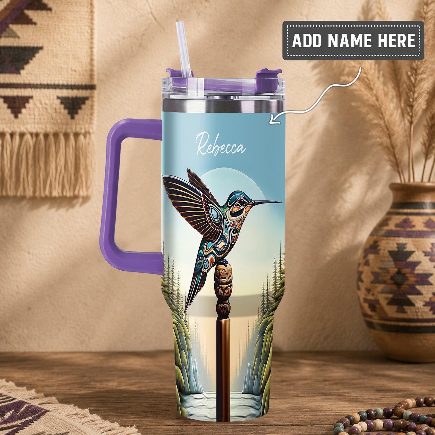 Hummingbird Totem Journey Personalized Tumbler