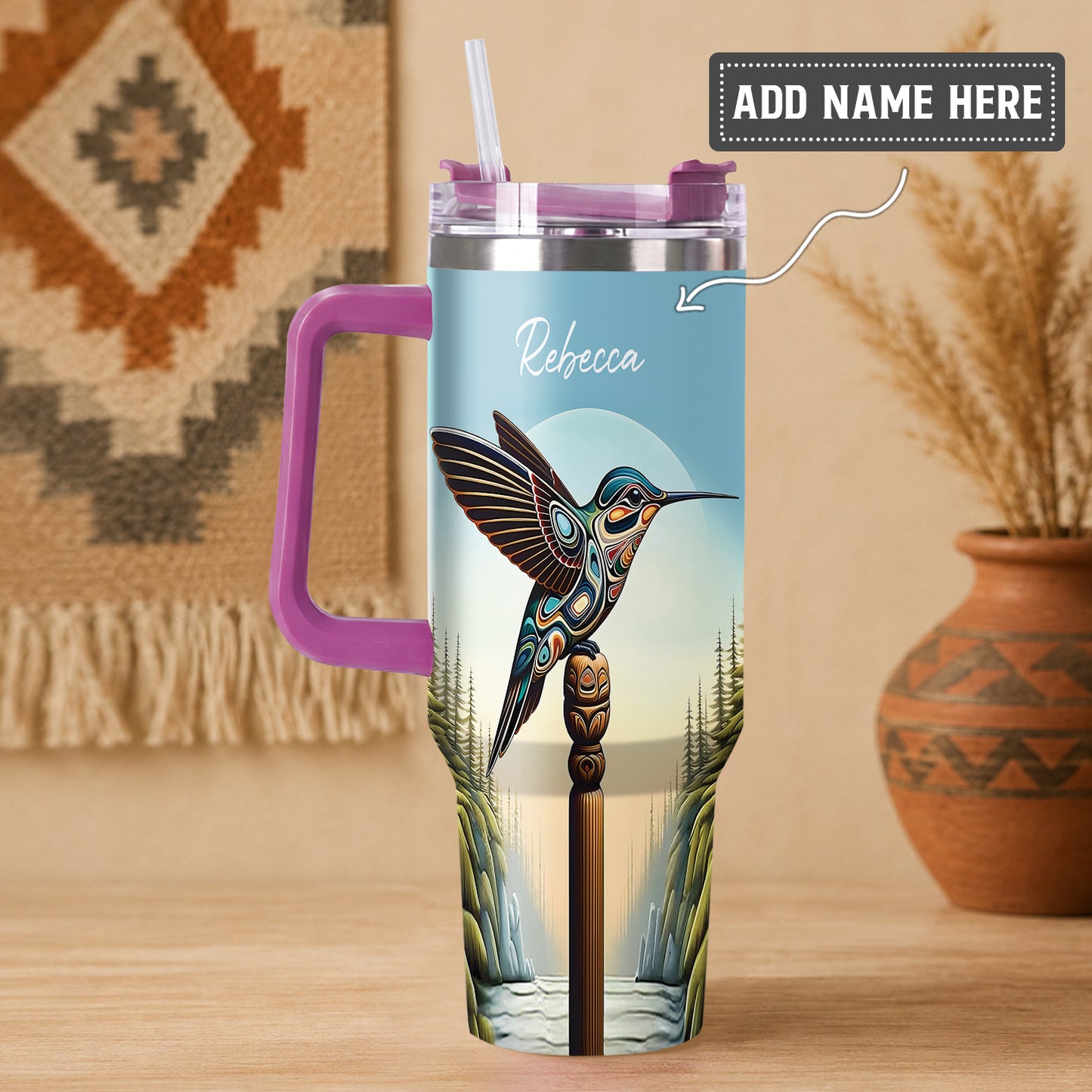 Hummingbird Totem Journey Personalized Tumbler