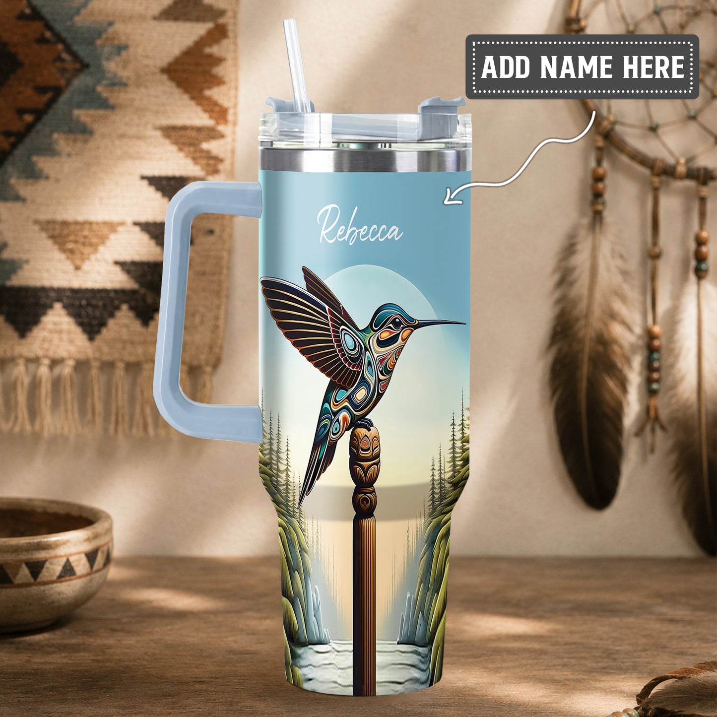 Hummingbird Totem Journey Personalized Tumbler