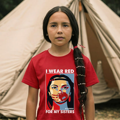 MMIW I Wear Red For My Sister Woman Red Hand All Sizes Unisex T-Shirt/Hoodie/Sweatshirt