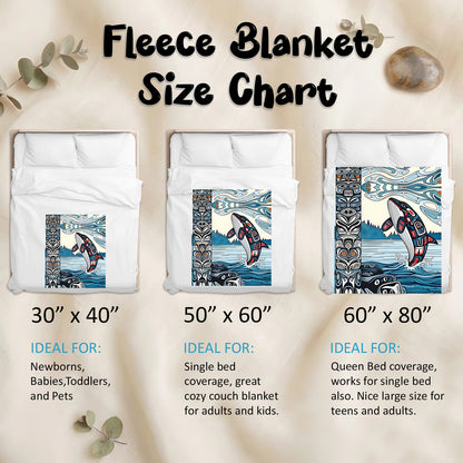 Crimson Orca Passage Personalized Premium Blanket