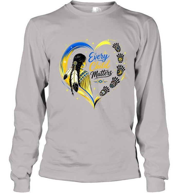 Native Heritage Feather Heart T-Shirt