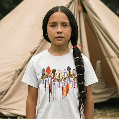 Native American Women Feather Heart Unisex Hoodie/Sweatshirt/T-Shirt 122