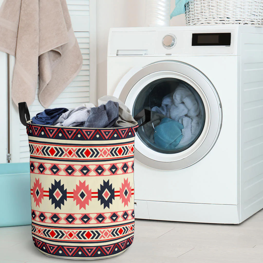 Pink & Navy Pattern Native Laundry Basket NBD