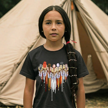 Native American Women Feather Heart Unisex Hoodie/Sweatshirt/T-Shirt 122