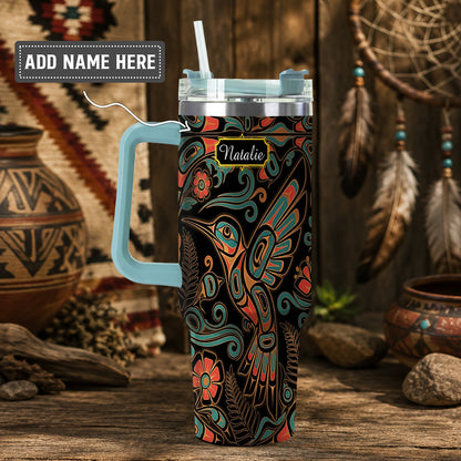 Hummingbird Garden Nocturne Personalized Tumbler