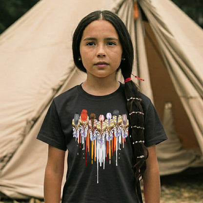 Native American Women Feather Heart Unisex Hoodie/Sweatshirt/T-Shirt