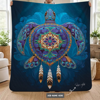 Celestial Turtle Spirit Personalized Premium Blanket