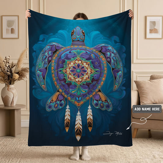 Celestial Turtle Spirit Personalized Premium Blanket