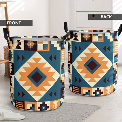 Navy Arrow Pattern Laundry Basket WCS