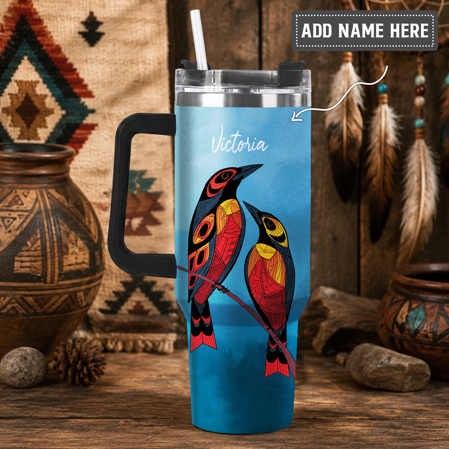 Sacred Bird Spirit Personalized Tumbler