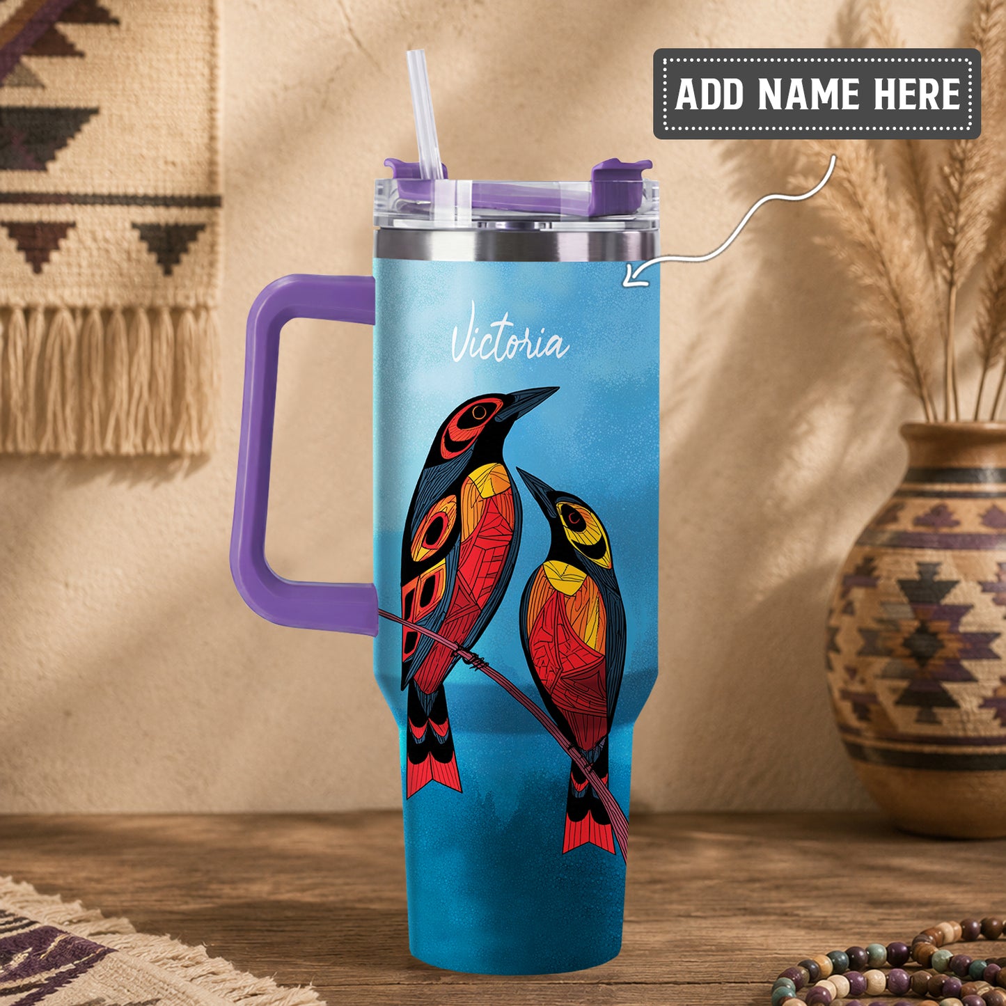 Sacred Bird Spirit Personalized Tumbler