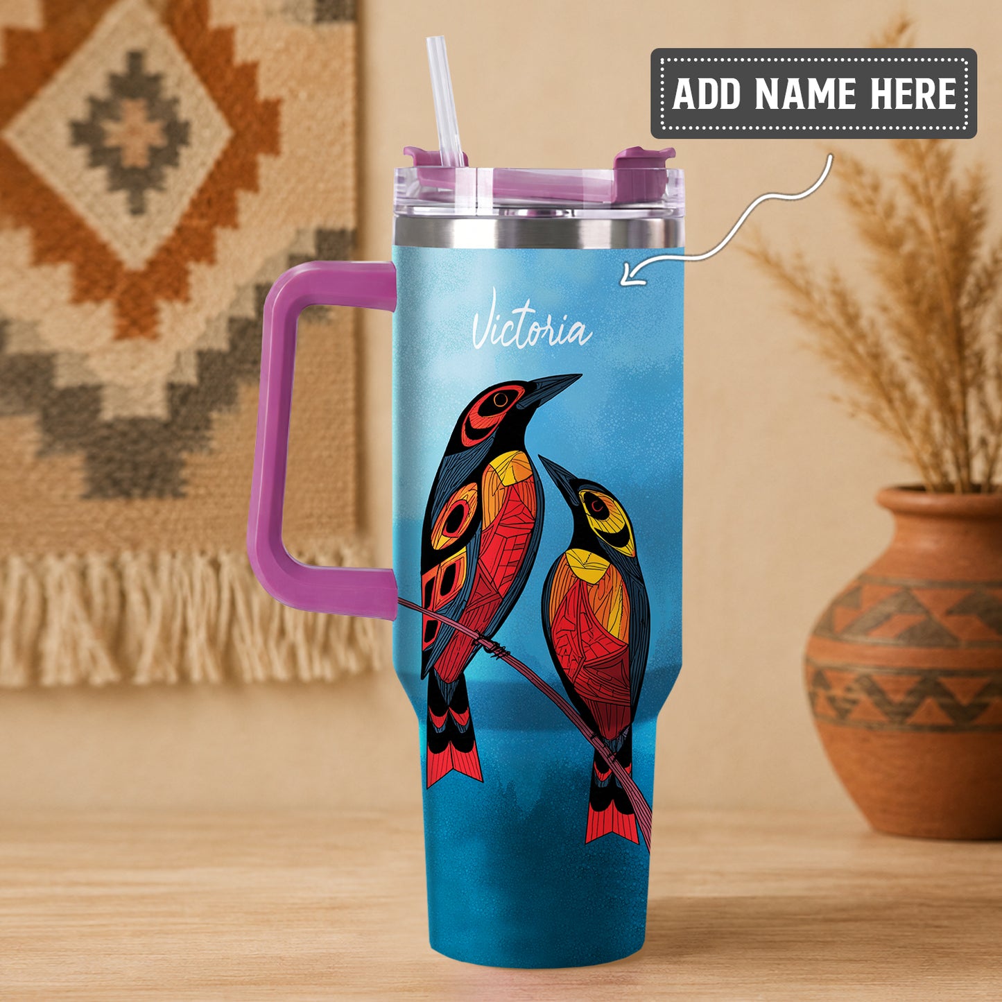 Sacred Bird Spirit Personalized Tumbler
