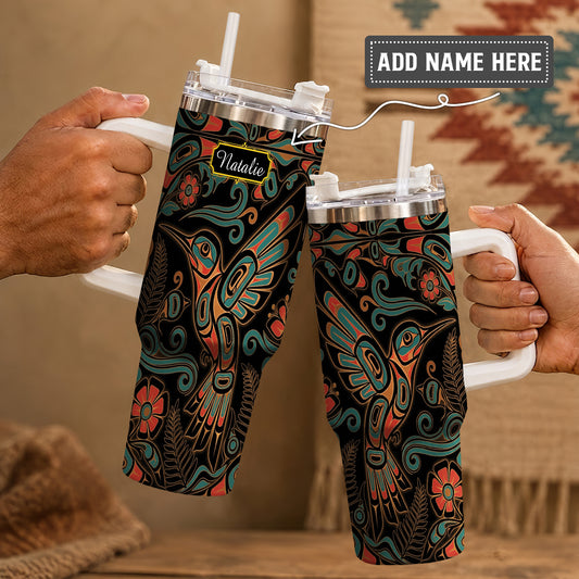 Hummingbird Garden Nocturne Personalized Tumbler