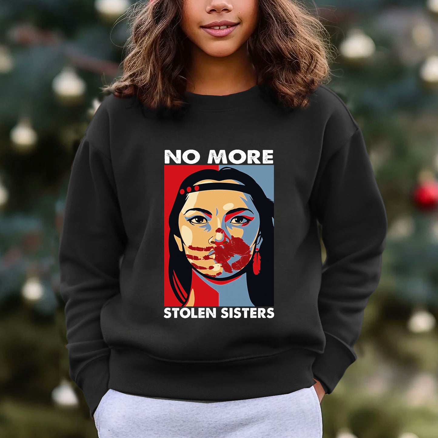 MMIW No More Stolen Sisters Red Hand Unisex Hoodie/Sweatshirt/T-Shirt 019
