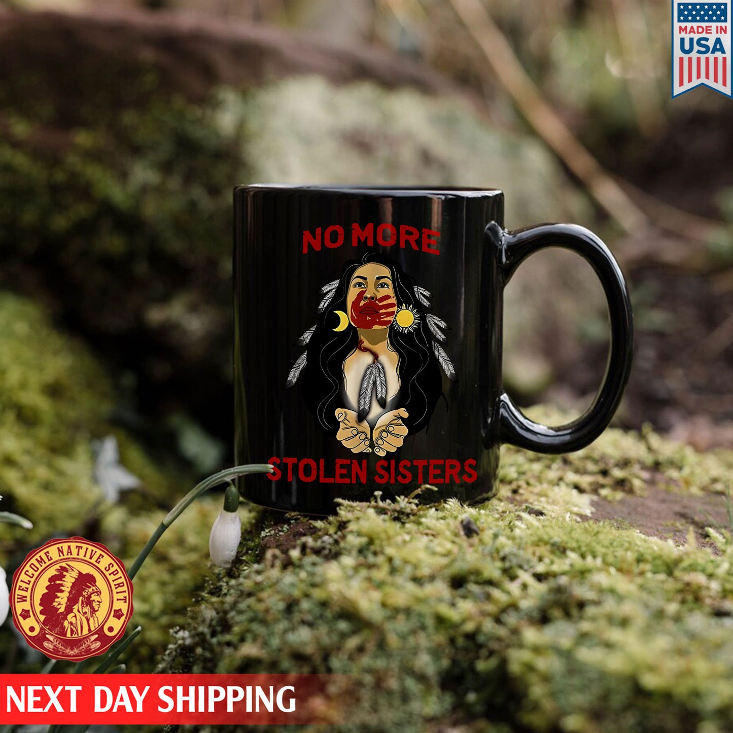 No More Stolen Sister, MMIW Indigenous Ceramic Coffee Mug