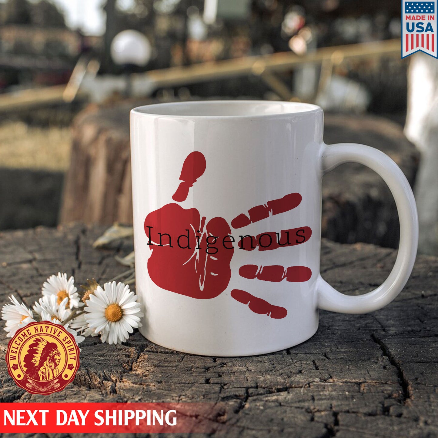 I Wear Red For My Sister, No More Stolen Sisters Ceramic Coffee Mug