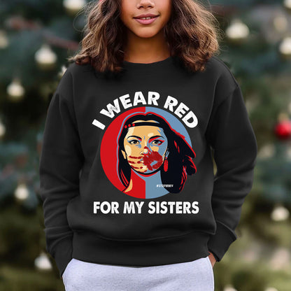 MMIW - I Wear Red For My Sisters Red Hand Indigenous Women Shirt