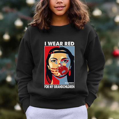 I Wear Red For My Grandchildren MMIW Shirts