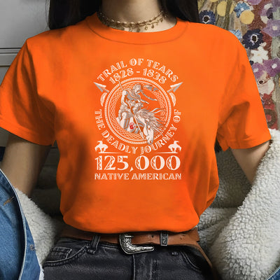 Trail Of Tears The Deadly Journey 125000 Native American T-Shirt