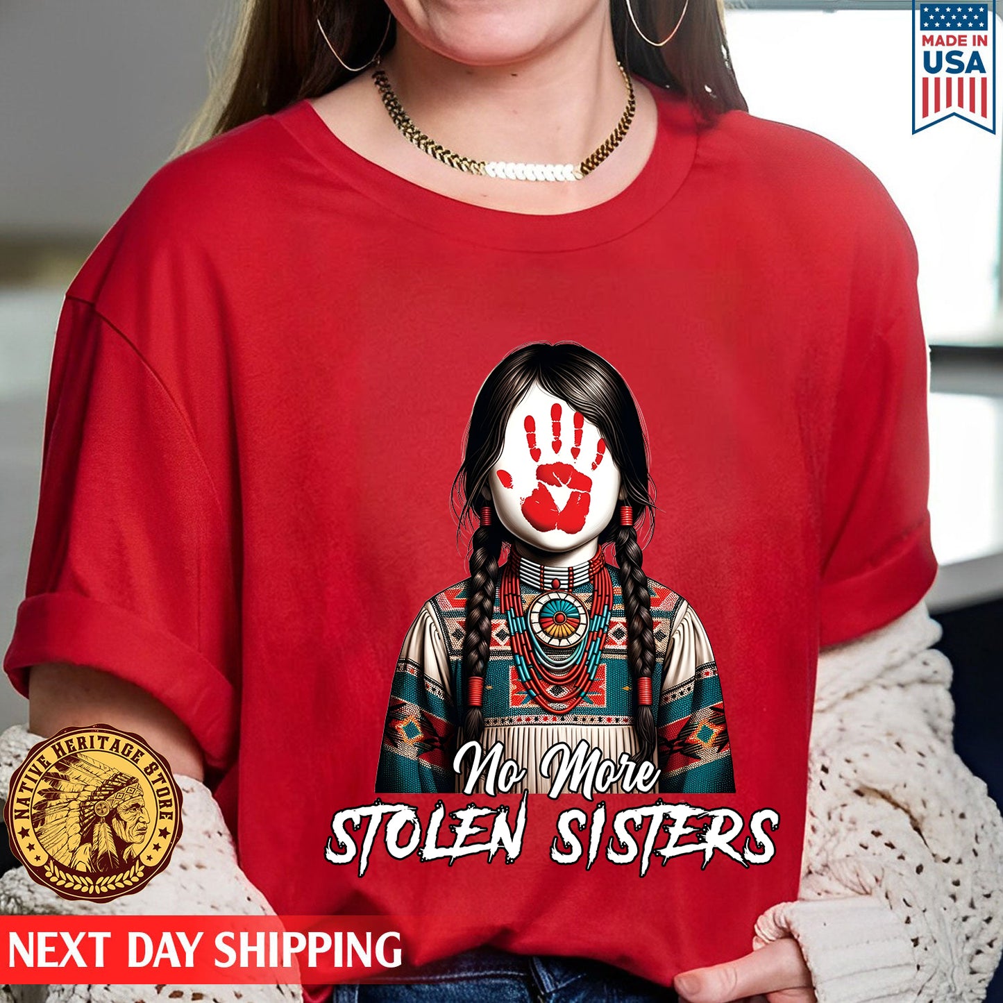 MMIW No More Stolen Sisters Red Hand Unisex T-Shirt/Hoodie/Sweatshirt