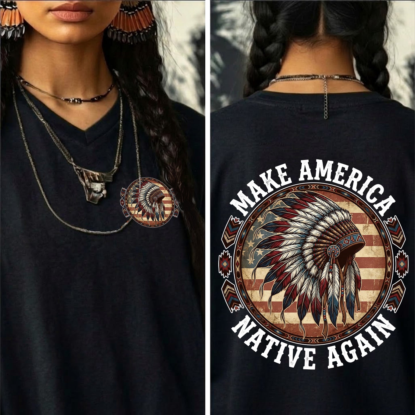 MAKE AMERICA NATIVE AGAIN - Two sides