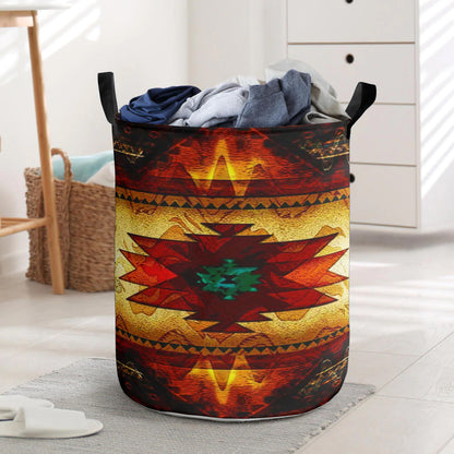 United Tribes Brown Design Laundry Basket 9 NBD