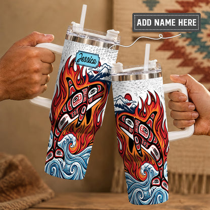 Orca Wave Journey Personalized Tumbler