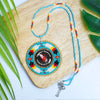 SALE 50% OFF -  Missing and Murdered Indigenious Women 2 Sunburst Beaded Patch Necklace Pendant