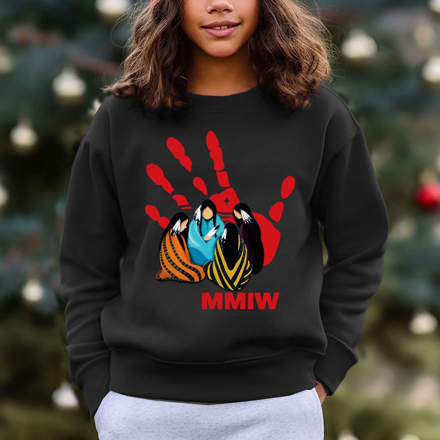 MMIW -   Indigenous Women Together With Red Hand Shirt
