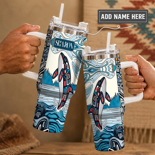 Crimson Orca Passage Personalized Tumbler