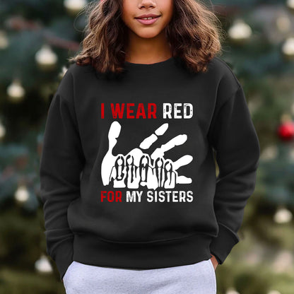 MMIW I Wear Red For My Sister Red Hand Women Together Unisex T-Shirt/Hoodie/Sweatshirt