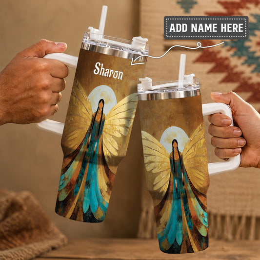 Golden Winged Grace Personalized Tumbler