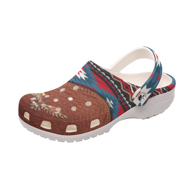 Native Pattern Clog Shoes For Adult and Kid 89132 New