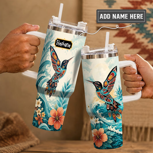 Tropical Hummingbird Dream Personalized Tumbler