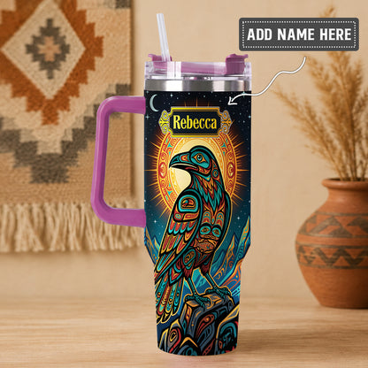 Celestial Raven Legacy Personalized Tumbler