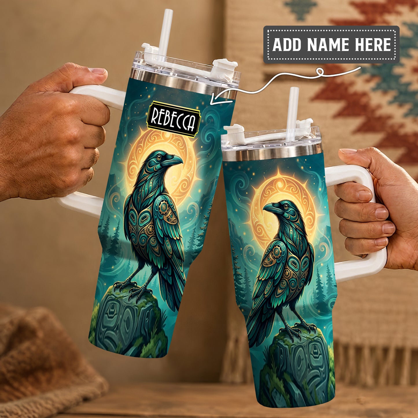 Raven’s Echo of Eternity Personalized Tumbler