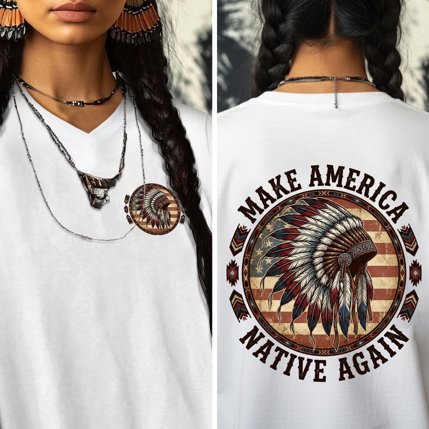 MAKE AMERICA NATIVE AGAIN - Two sides