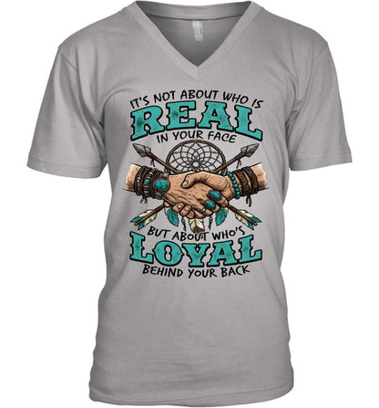 IT'S NOT ABOUT WHO IS REAL IN YOUR FACE BUT ABOUT WHO'S LOYAL BEHIND YOUR BACK