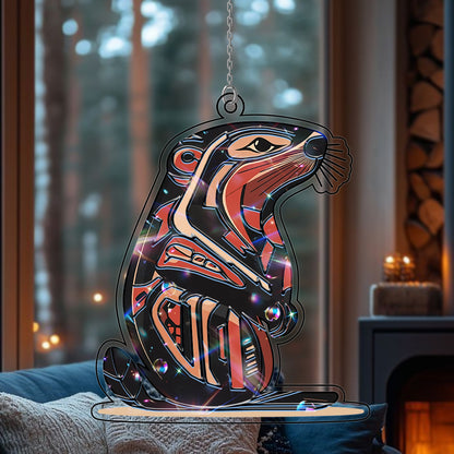 Beaver Hologram Ornament - CT52789