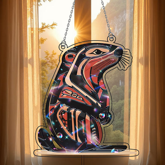 Beaver Hologram Ornament