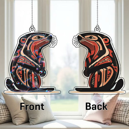 Beaver Hologram Ornament - CT52789