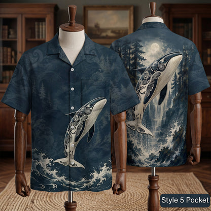 Native Hummingbird Haida Pattern Hawaiian Shirt for Adults & Kids