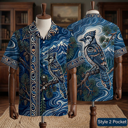 Native Hummingbird Haida Pattern Hawaiian Shirt for Adults & Kids