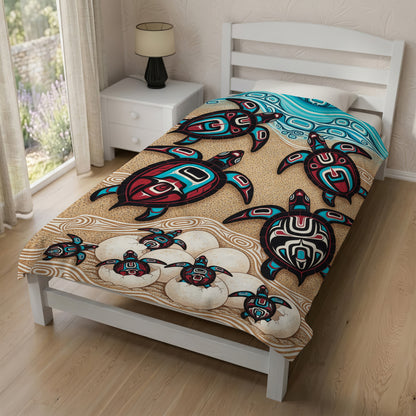 Sea Turtle Sacred Journey Personalized Premium Blanket