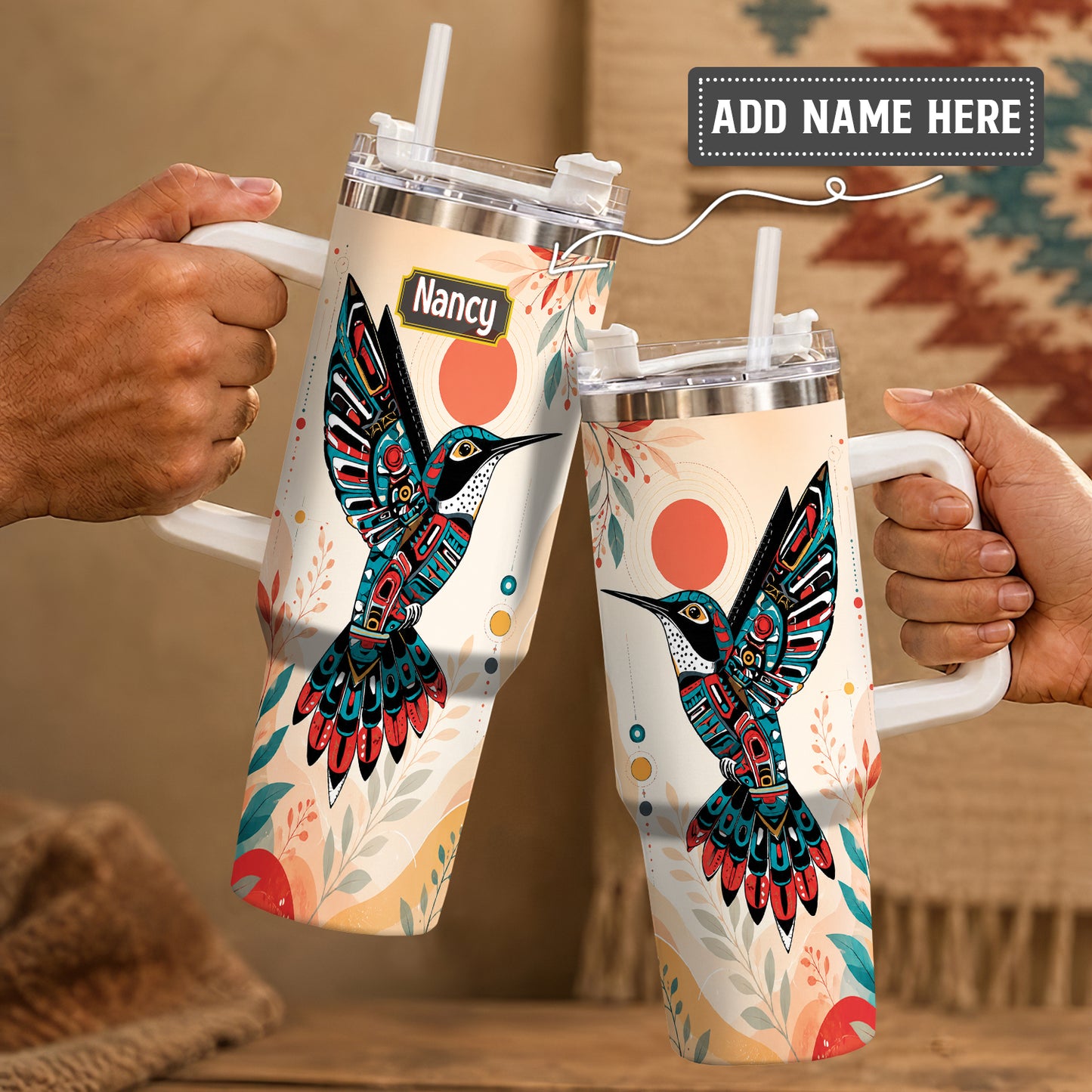 Hummingbird Solar Awakening Personalized Tumbler