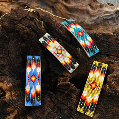 SALE 50% OFF - Pattern Hair Clip Native American Style