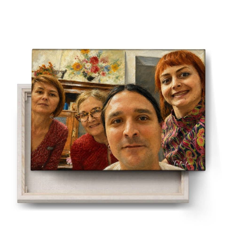 Oil painting family portrait