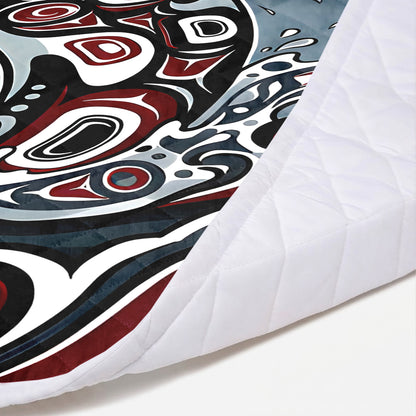 Crimson Orca Rising Personalized Premium Blanket