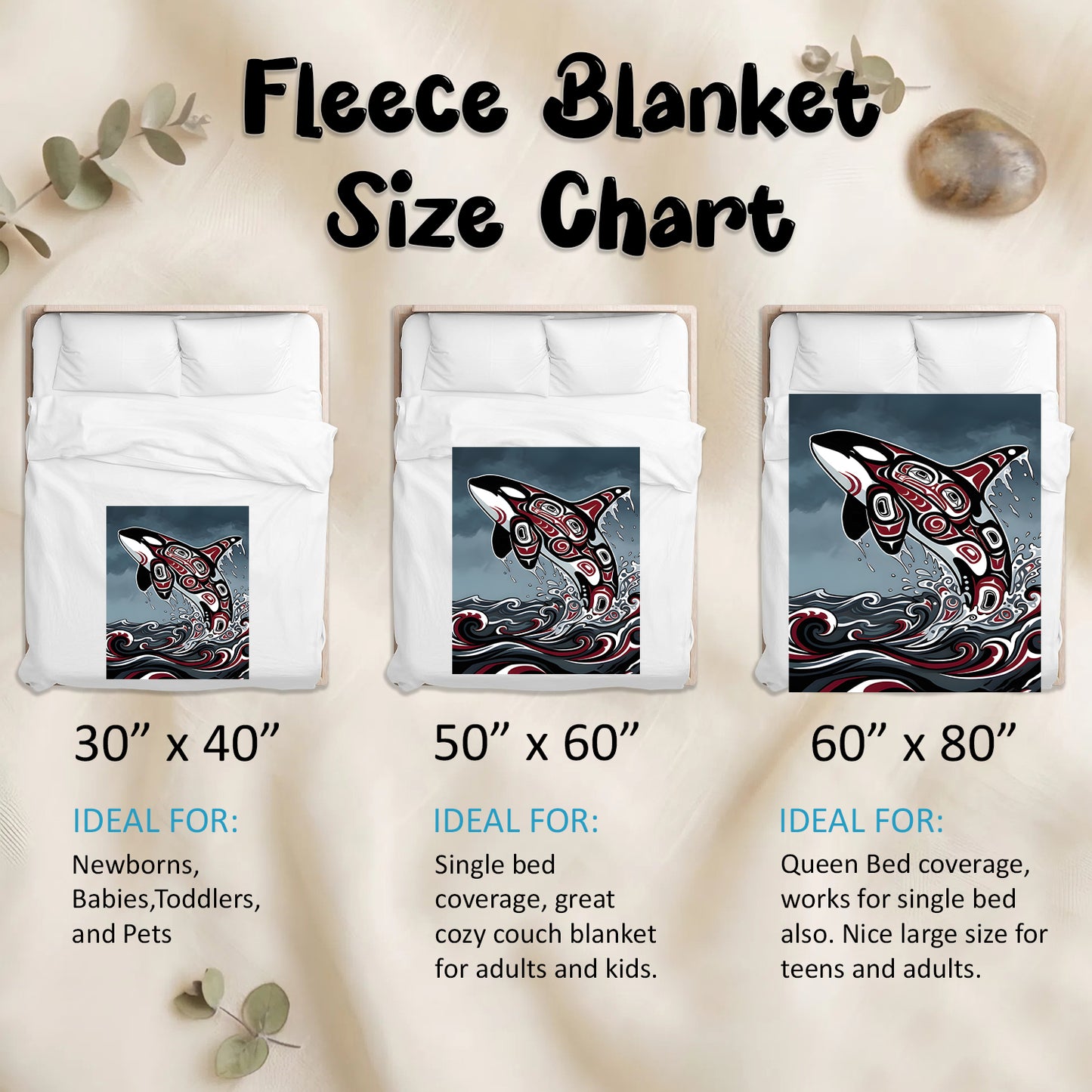 Crimson Orca Rising Personalized Premium Blanket